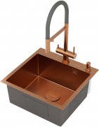 Мойка кухонная Roxen Simple 560220-50BR-GR 50x48 бронза/зерно Мойка кухонная Roxen Simple 560220-50BR-GR 50x48 бронза/зерно