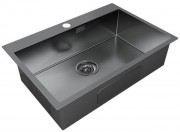 Мойка кухонная Paulmark Kroner PM217551-GM 75x51 оружейная сталь