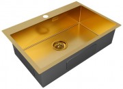 Мойка кухонная Paulmark Kroner PM217551-BG 75x51 брашированное золото