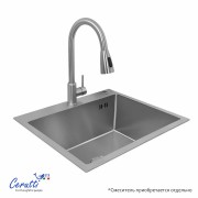 Мойка кухонная CeruttiSpa Nano Embos Gloria60 60x50 матовый хром