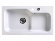 Мойка кухонная Белюкс SG-REC-HALF-8045-01 Белый кварц