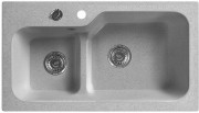 Мойка кухонная Белюкс SG-REC-DUO 8045 Олово светло-серый