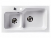 Мойка кухонная Белюкс SG-REC-DUO 8045 Белый кварц