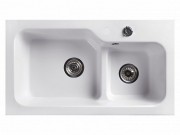 Мойка кухонная Белюкс SG-REC-DUO 8045-01 Белый кварц