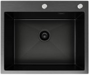 Мойка кухонная Axus LS-6050BD 60x50 с дозатором, графит