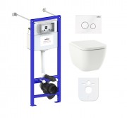 Комплект инсталляции и унитаза 6 в 1 Lavinia Boho Relfix One Compacto 77050155