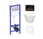 Комплект инсталляции и унитаза 6 в 1 Lavinia Boho Relfix Elegant Rimless 87561075 Комплект инсталляции и унитаза 6 в 1 Lavinia Boho Relfix Elegant Rimless 87561075