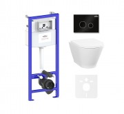 Комплект инсталляции и унитаза 6 в 1 Lavinia Boho Relfix Elegant Rimless 87561070