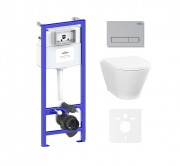 Комплект инсталляции и унитаза 6 в 1 Lavinia Boho Relfix Elegant Rimless 87561061