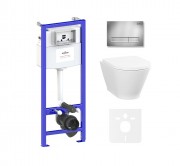 Комплект инсталляции и унитаза 6 в 1 Lavinia Boho Relfix Elegant Rimless 87561060