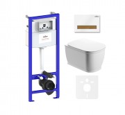 Комплект инсталляции и унитаза 6 в 1 Lavinia Boho Relfix Bell Pro Rimless 75110006