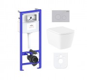 Комплект инсталляции и унитаза 6 в 1 Lavinia Boho Relfix Aveo Rimless 77040127