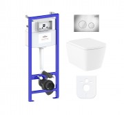 Комплект инсталляции и унитаза 6 в 1 Lavinia Boho Relfix Aveo Rimless 77040126