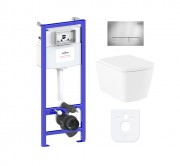 Комплект инсталляции и унитаза 6 в 1 Lavinia Boho Relfix Aveo Rimless 77040122
