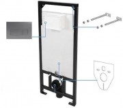 Инсталляция для унитаза Deante CST_X50F c кнопкой брашированная сталь Инсталляция для унитаза Deante CST_X50F c кнопкой брашированная сталь