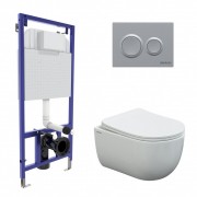 Комплект инсталляции Berges NOVUM 525 + VENTAS Rimless + Ventas Slim SO + О2 с клавишей хром