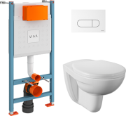 Комплект унитаза с инсталляцией Vitra Normus L-box и белой клавишей смыва Комплект унитаза с инсталляцией Vitra Normus L-box и белой клавишей смыва