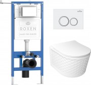 Комплект инсталляция Roxen StounFix Dual Fresh 6 в 1 979007 с унитазом Vine Tornado и клавишей смыва Santi 410260W белый Комплект инсталляция Roxen StounFix Dual Fresh 6 в 1 979007 с унитазом Vine Tornado и клавишей смыва Santi 410260W белый