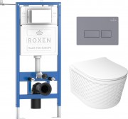 Комплект инсталляция Roxen StounFix Dual Fresh 6 в 1 979005 с унитазом Vine Tornado и клавишей смыва Caspia 410280DG серый бетон Комплект инсталляция Roxen StounFix Dual Fresh 6 в 1 979005 с унитазом Vine Tornado и клавишей смыва Caspia 410280DG серый бетон