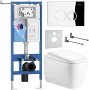 Инсталляция Roxen StounFix Dual Fresh 710200 с унитазом 530220-02 и клавишей смыва Santi 410260CH с аромадозатором