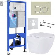 Комплект 6 в 1 Roxen StounFix Dual Fresh 968388 клавиша смыва Santi 410280BG + Antares Tornado 530205-01