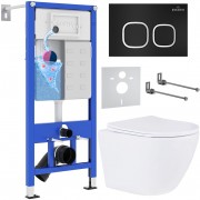 Комплект 6 в 1 Roxen StounFix Dual Fresh 968377 клавиша смыва Santi 410280B + Antares Tornado 530205-01