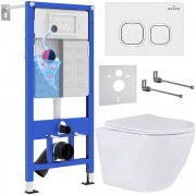 Комплект 6 в 1 Roxen StounFix Dual Fresh 968358 клавиша смыва Santi 410280W + Antares Tornado 530205-01