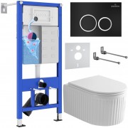 Комплект 6 в 1 Roxen StounFix Dual Fresh 968231 клавиша смыва Santi 410260B + унитаз Royal Matt 530200-01 Комплект 6 в 1 Roxen StounFix Dual Fresh 968231 клавиша смыва Santi 410260B + унитаз Royal Matt 530200-01