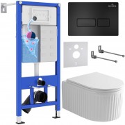 Комплект 6 в 1 Roxen StounFix Dual Fresh 968211 клавиша смыва Caspia 410280B + Roxen Royal Matt 530200-01