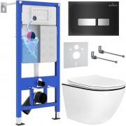 Комплект инсталляции для унитаза 6 в 1 Roxen StounFix Dual Fresh 964974 Glass черный, с аромадозатором Комплект инсталляции для унитаза 6 в 1 Roxen StounFix Dual Fresh 964974 Glass черный, с аромадозатором