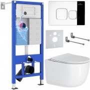 Комплект инсталляции для унитаза 6 в 1 Roxen StounFix Dual Fresh 964469 Santi хром глянцевый, с аромадозатором