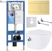 Комплект инсталляции Roxen 6 в 1 StounFix Dual Fresh 868648 клавиша брашированное золото Комплект инсталляции Roxen 6 в 1 StounFix Dual Fresh 868648 клавиша брашированное золото