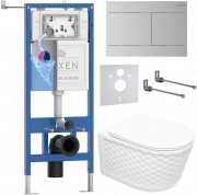 Комплект инсталляции Roxen 6 в 1 StounFix Dual Fresh 868595 клавиша сатин Комплект инсталляции Roxen 6 в 1 StounFix Dual Fresh 868595 клавиша сатин