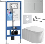 Комплект инсталляции Roxen 6 в 1 StounFix Dual Fresh 868588 клавиша сатин Комплект инсталляции Roxen 6 в 1 StounFix Dual Fresh 868588 клавиша сатин