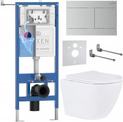 Комплект инсталляции Roxen 6 в 1 StounFix Dual Fresh 868579 клавиша сатин Комплект инсталляции Roxen 6 в 1 StounFix Dual Fresh 868579 клавиша сатин