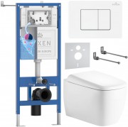 Комплект инсталляции Roxen 6 в 1 StounFix Dual Fresh 868564 клавиша белая