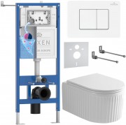 Комплект инсталляции Roxen 6 в 1 StounFix Dual Fresh 868563 клавиша белая