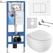 Комплект инсталляции Roxen 6 в 1 StounFix Dual Fresh 868537 клавиша белая