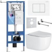 Комплект инсталляции Roxen 6 в 1 StounFix Dual Fresh 868536 клавиша белая