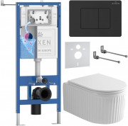 Комплект инсталляции Roxen 6 в 1 StounFix Dual Fresh 868520 клавиша черная