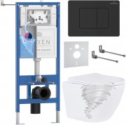 Комплект инсталляции Roxen 6 в 1 StounFix Dual Fresh 868510 клавиша черная