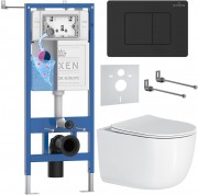 Комплект инсталляции Roxen 6 в 1 StounFix Dual Fresh 868502 клавиша черная