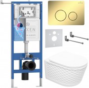 Комплект инсталляции Roxen 6 в 1 StounFix Dual Fresh 868488 клавиша золото