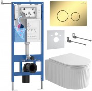 Комплект инсталляции Roxen 6 в 1 StounFix Dual Fresh 868485 клавиша золото Комплект инсталляции Roxen 6 в 1 StounFix Dual Fresh 868485 клавиша золото