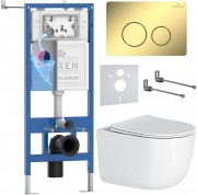 Комплект инсталляции Roxen 6 в 1 StounFix Dual Fresh 868476 клавиша золото Комплект инсталляции Roxen 6 в 1 StounFix Dual Fresh 868476 клавиша золото