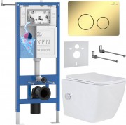 Комплект инсталляции Roxen 6 в 1 StounFix Dual Fresh 868472 клавиша золото Комплект инсталляции Roxen 6 в 1 StounFix Dual Fresh 868472 клавиша золото