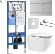 Комплект инсталляции Roxen 6 в 1 StounFix Dual Fresh 868459 клавиша сатин Комплект инсталляции Roxen 6 в 1 StounFix Dual Fresh 868459 клавиша сатин