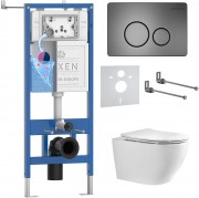 Комплект инсталляции Roxen 6 в 1 StounFix Dual Fresh 868439 клавиша сталь