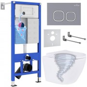 Комплект инсталляции Roxen 6 в 1 StounFix Dual Fresh 868438 клавиша серый