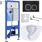 Комплект инсталляции Roxen 6 в 1 StounFix Dual Fresh 868433 клавиша черная